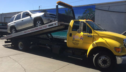 Cash For Cars Los Angeles premium Flatbed Tow Truck